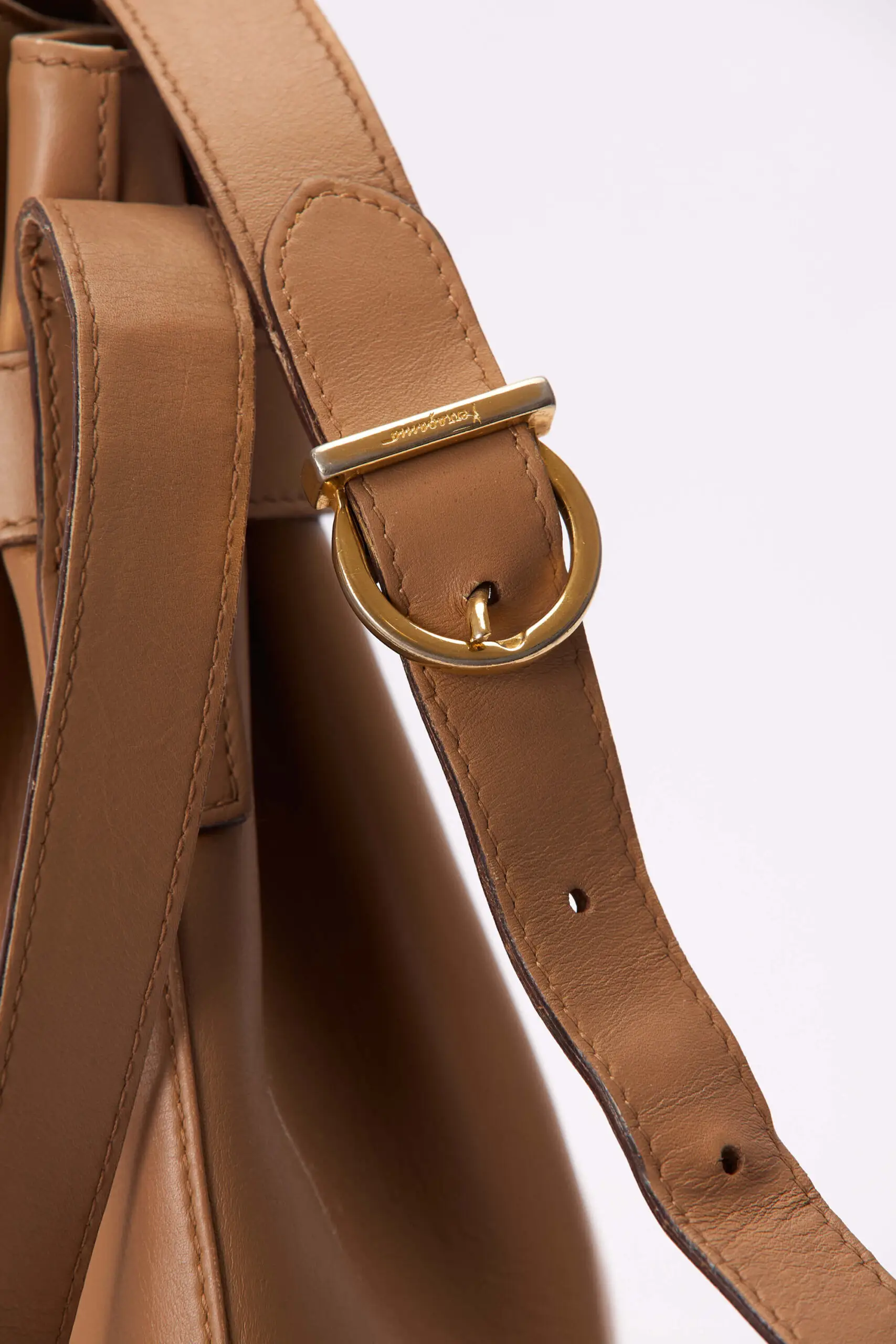 Gancini Bucket Bag In Beige 7 Gancini Bucket Bag in Beige - Image 7