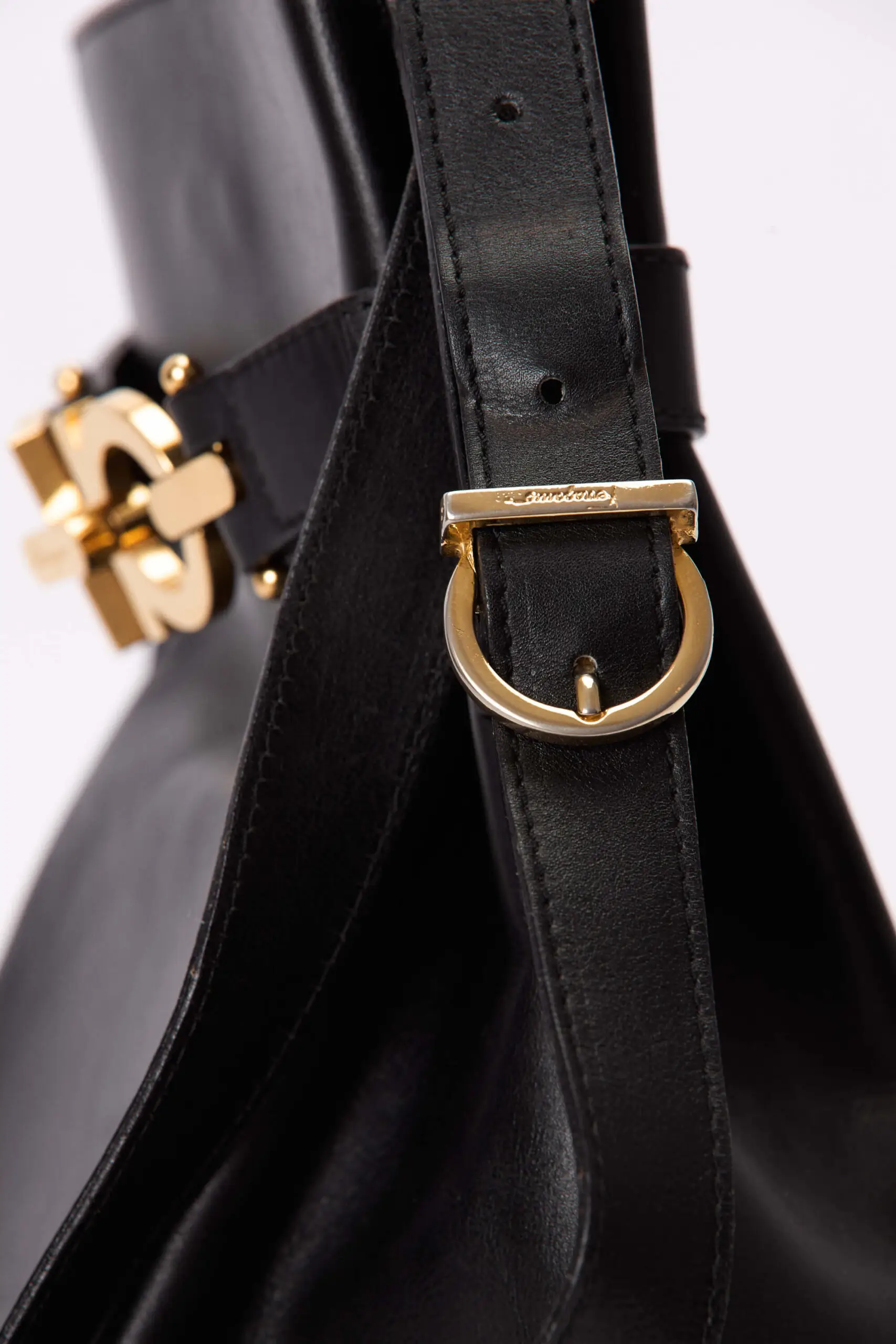 Gancini Bucket Bag In Black 5 Gancini Bucket Bag in Black - Image 5