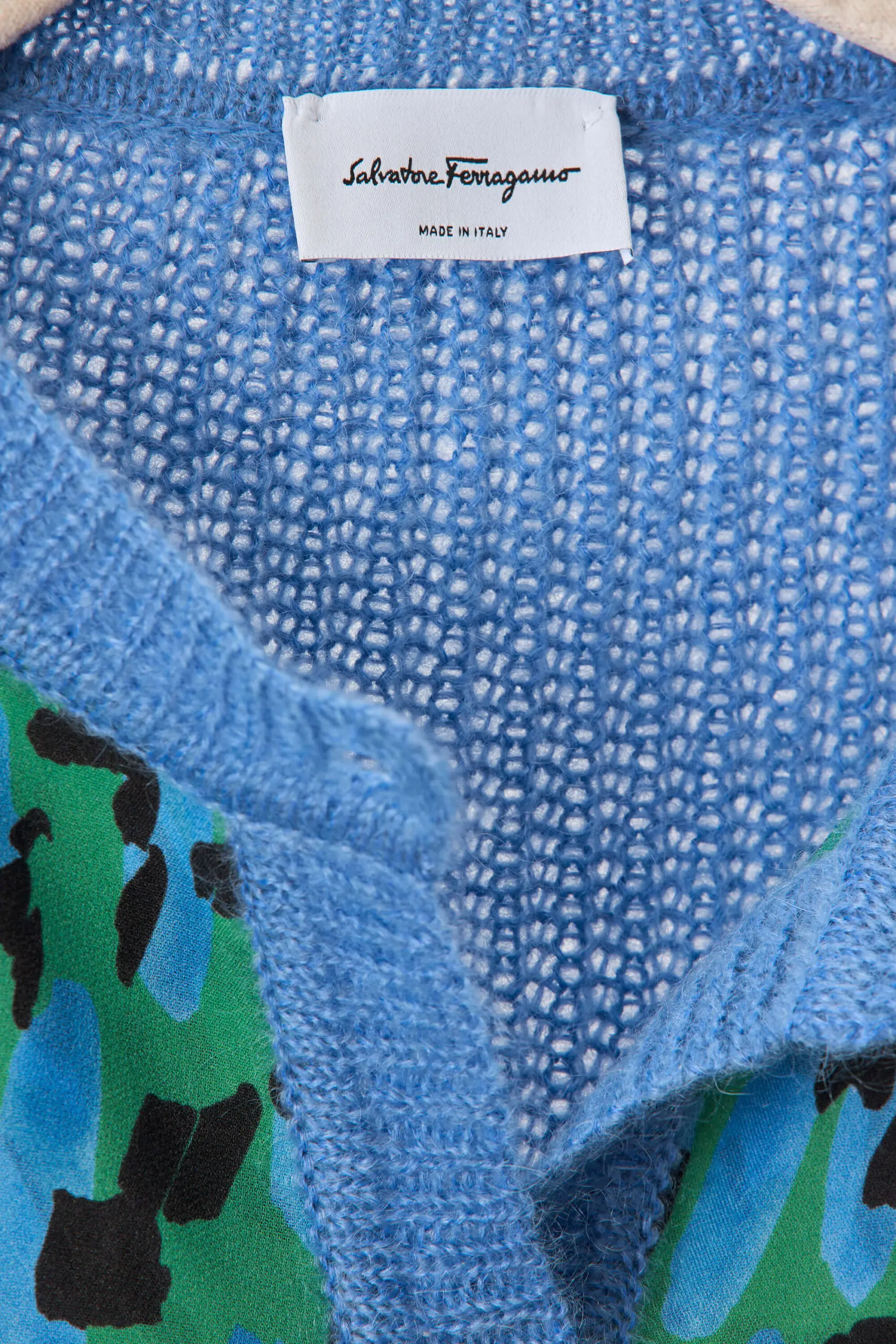 Printed Mohair And Viscose Blend Cardigan 4 Printed Mohair And Viscose Blend Cardigan - Image 4