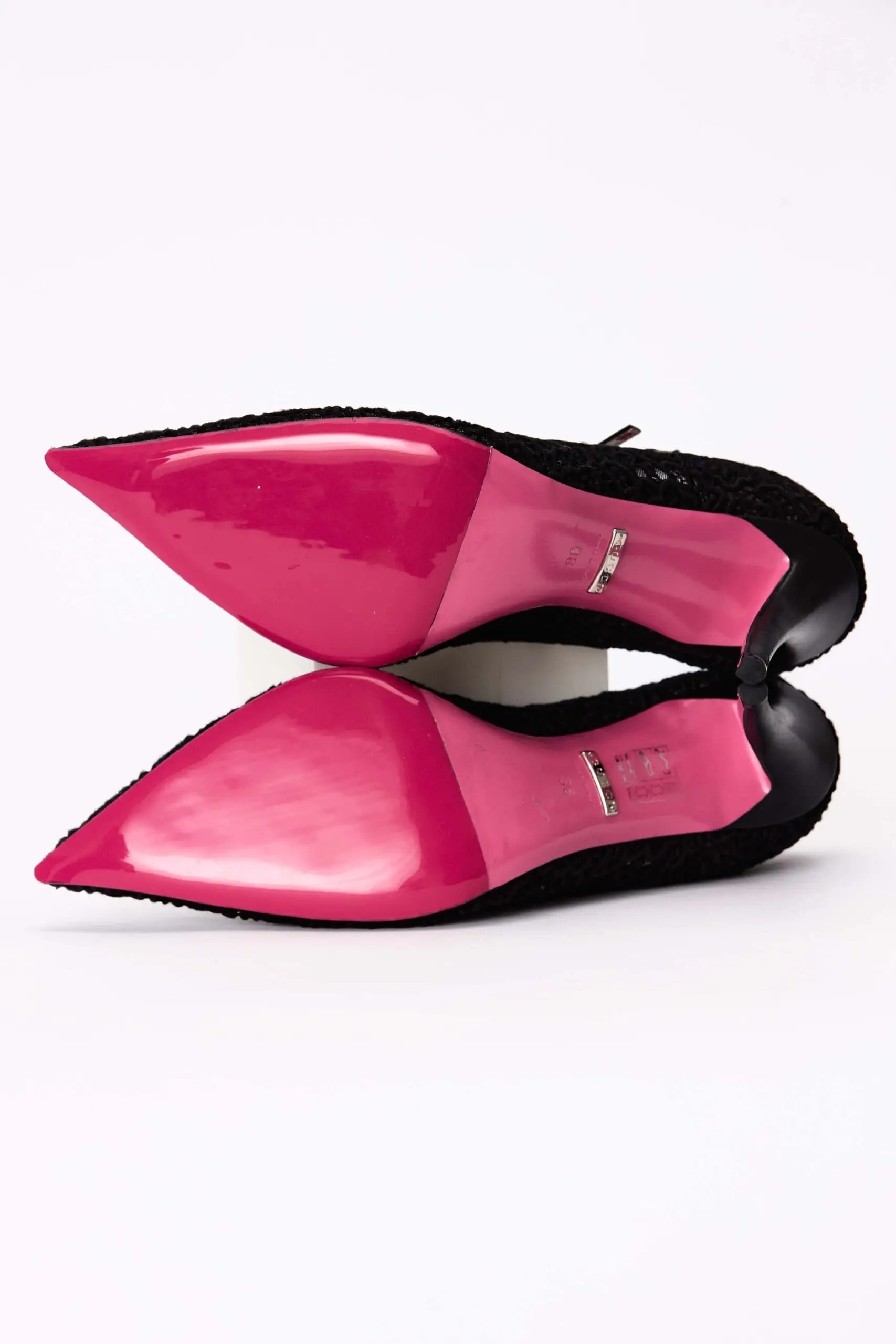 Black Mesh And Lace Virginia Mary Jane Pumps 10 Black Mesh and Lace Virginia Mary Jane Pumps - Image 10