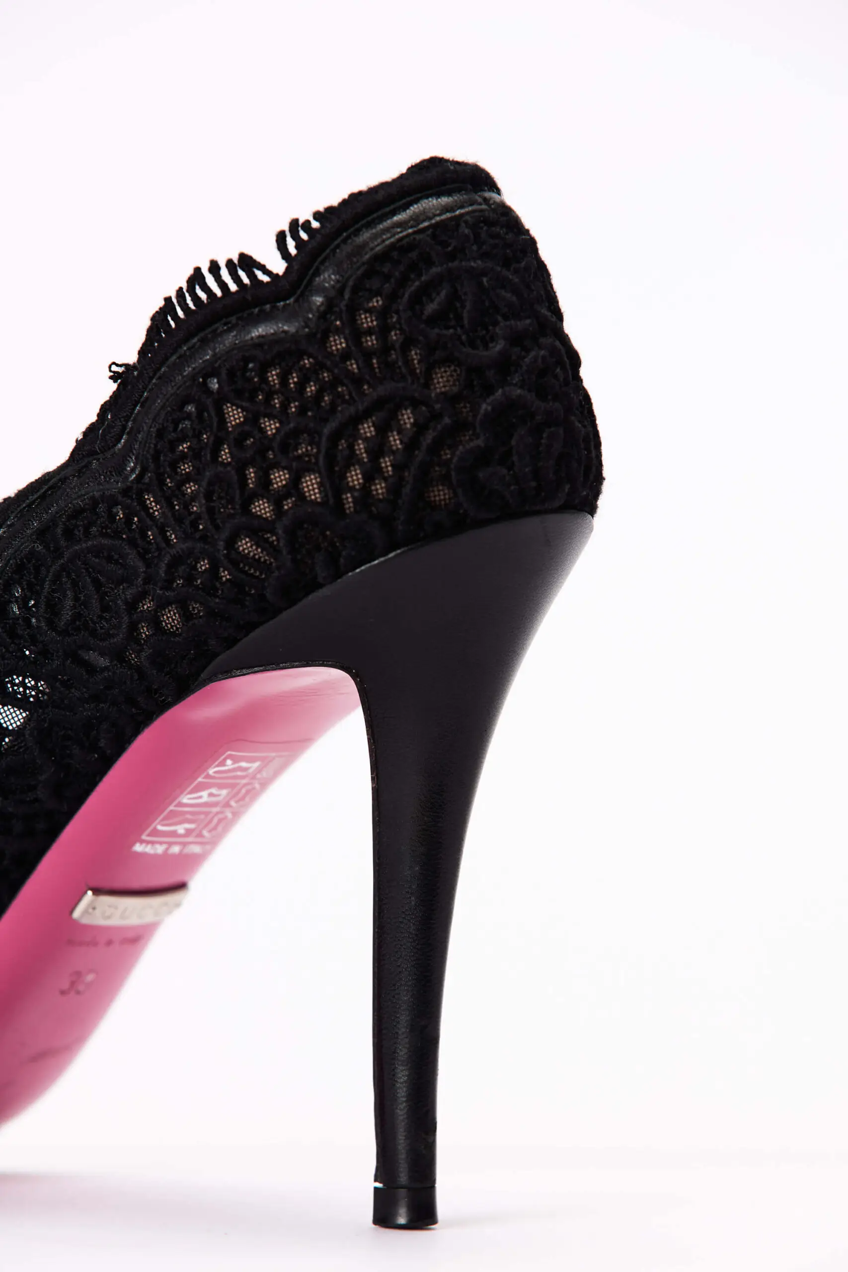 Black Mesh And Lace Virginia Mary Jane Pumps 11 Black Mesh and Lace Virginia Mary Jane Pumps - Image 11