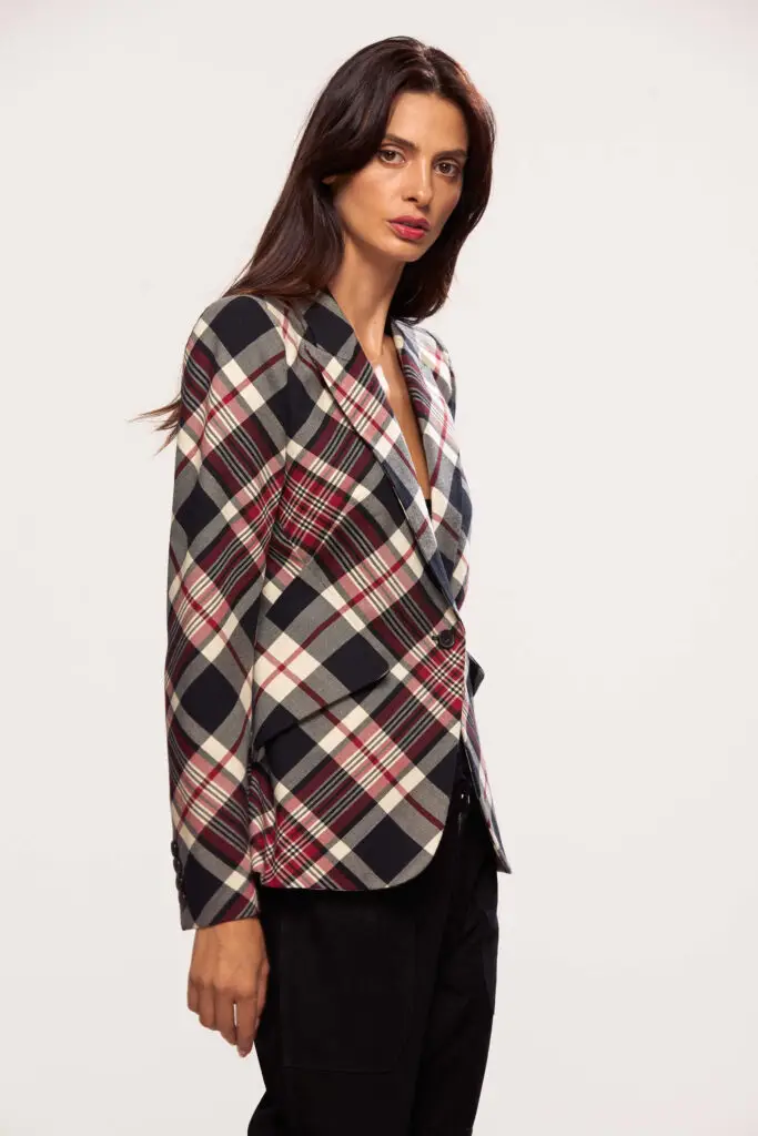Checked Blazer
