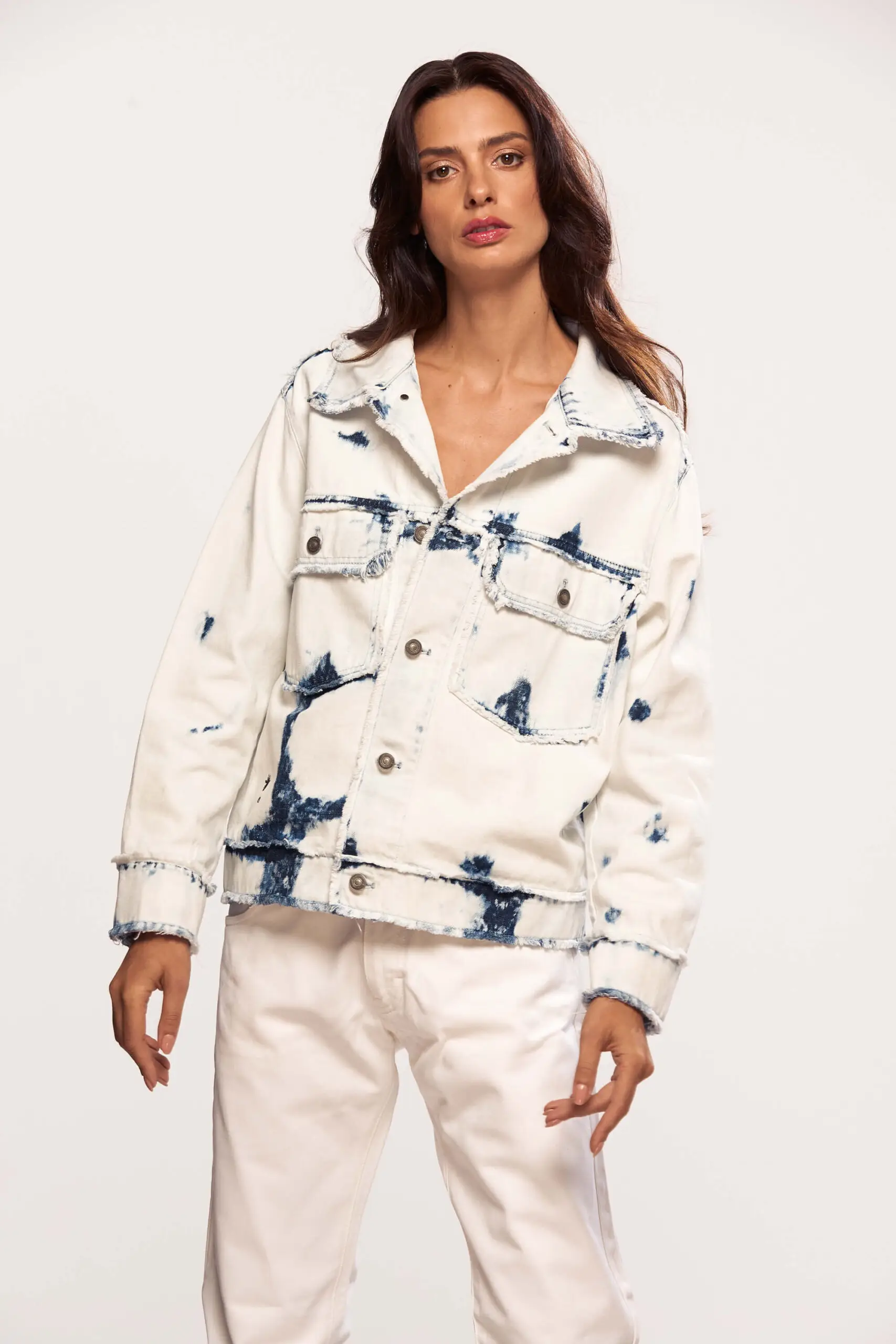 Acid Button Up Waked Out Denim Jacket 2 Acid Button Up Waked Out Denim Jacket