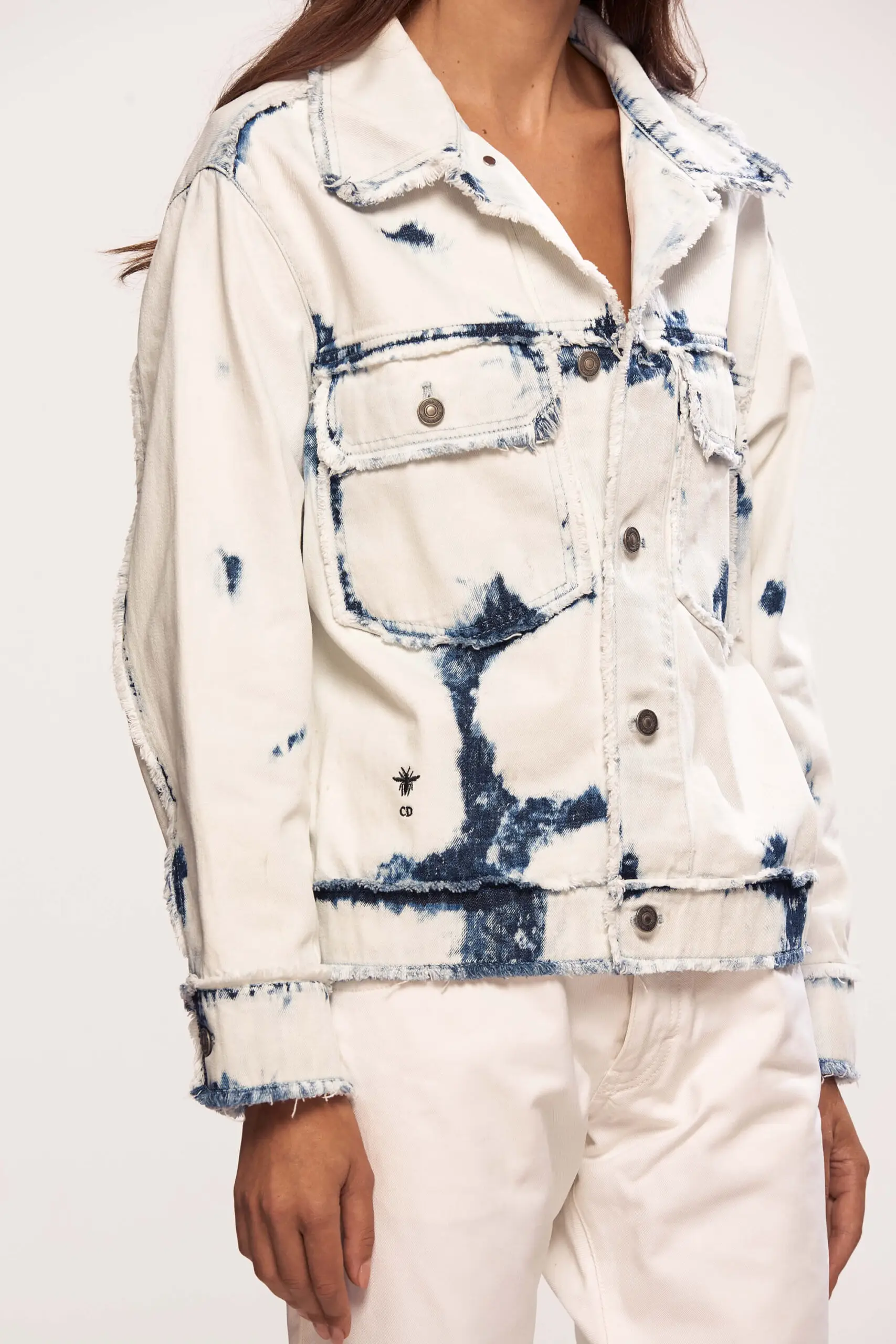 Acid Button Up Waked Out Denim Jacket 3 Acid Button Up Waked Out Denim Jacket