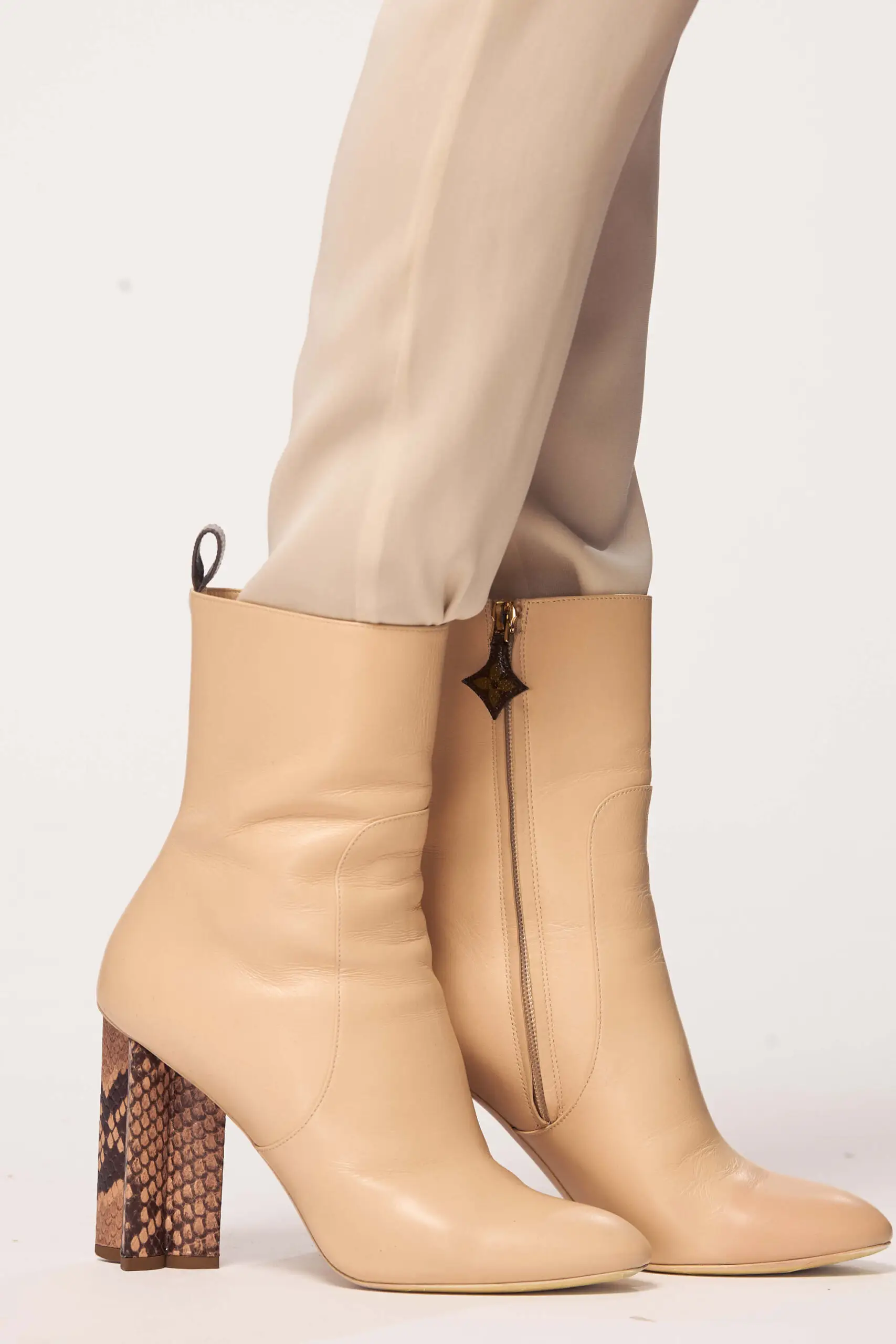 Silhouette Ankle Boots And Monogram Flower Heel 1 Silhouette Ankle Boots And Monogram Flower Heel