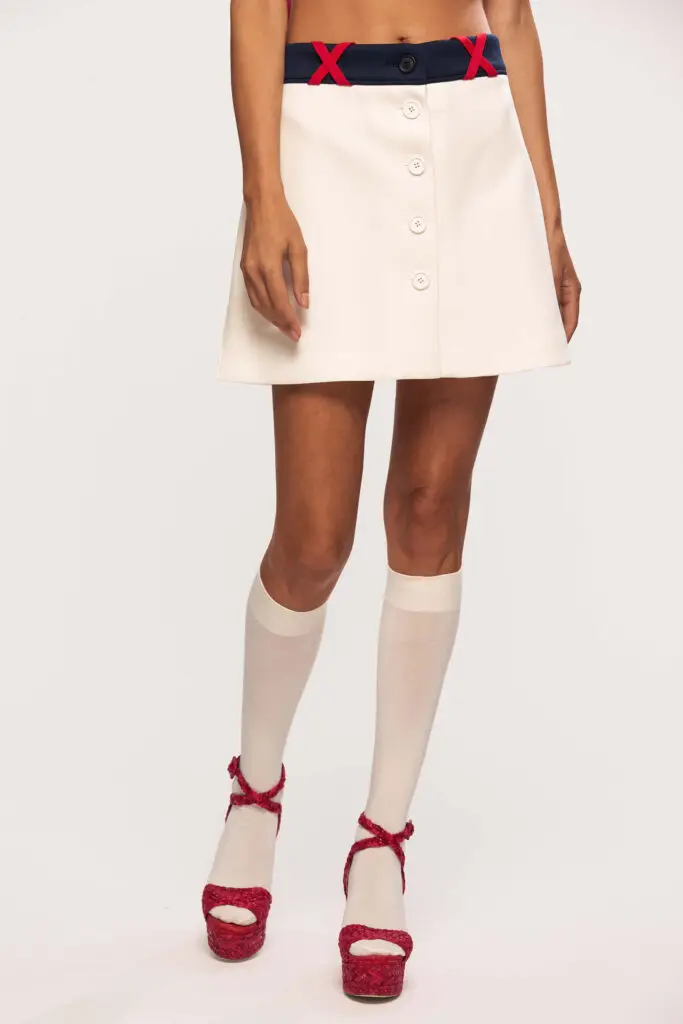 Techno Jersey Mini Skirt