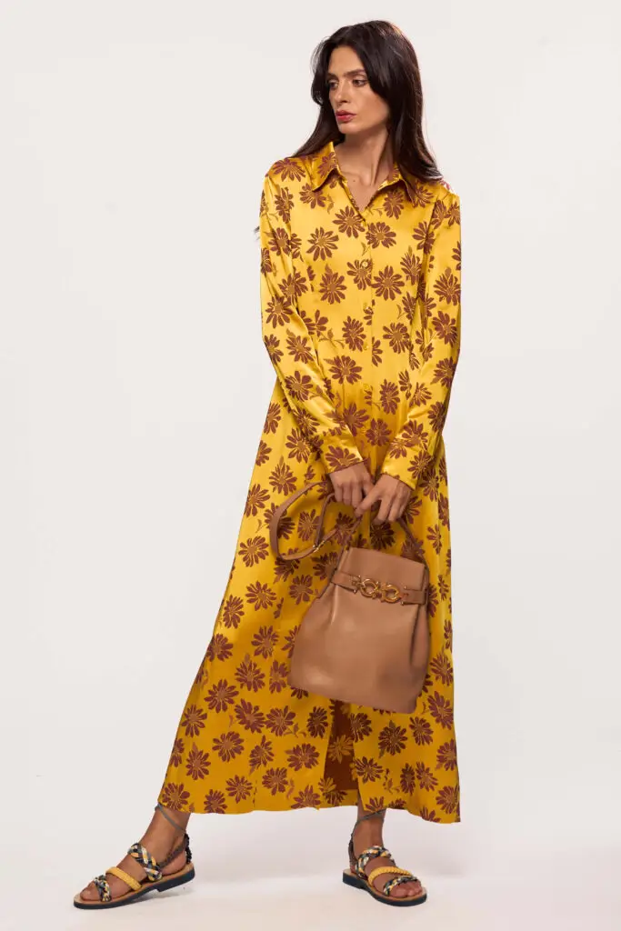 Gancini Bucket Bag in Beige