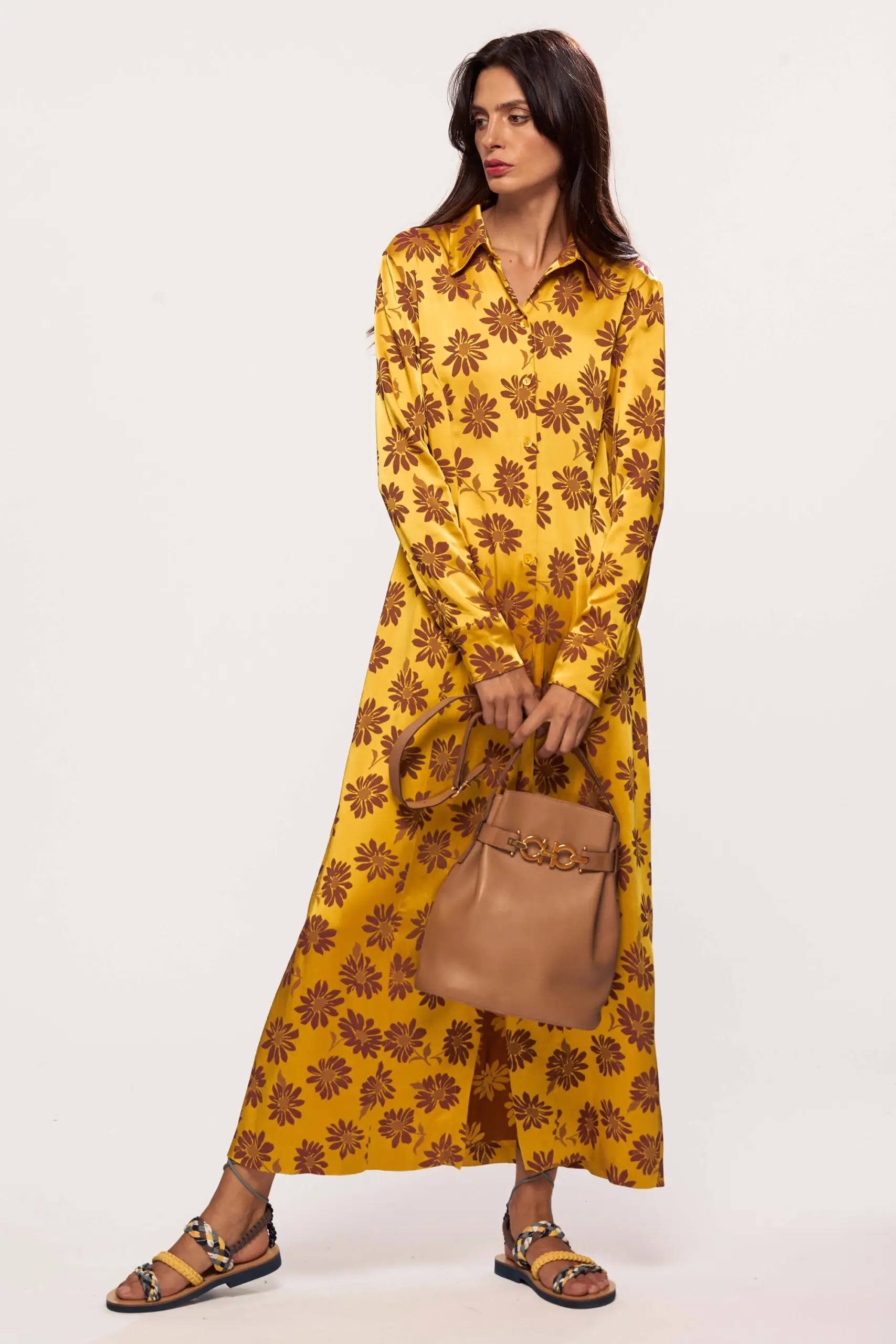 Gancini Bucket Bag In Beige 3 Gancini Bucket Bag in Beige