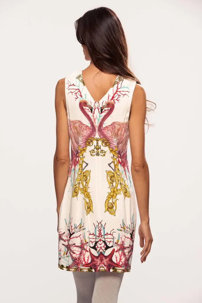 Flamingo Print Mini Dress