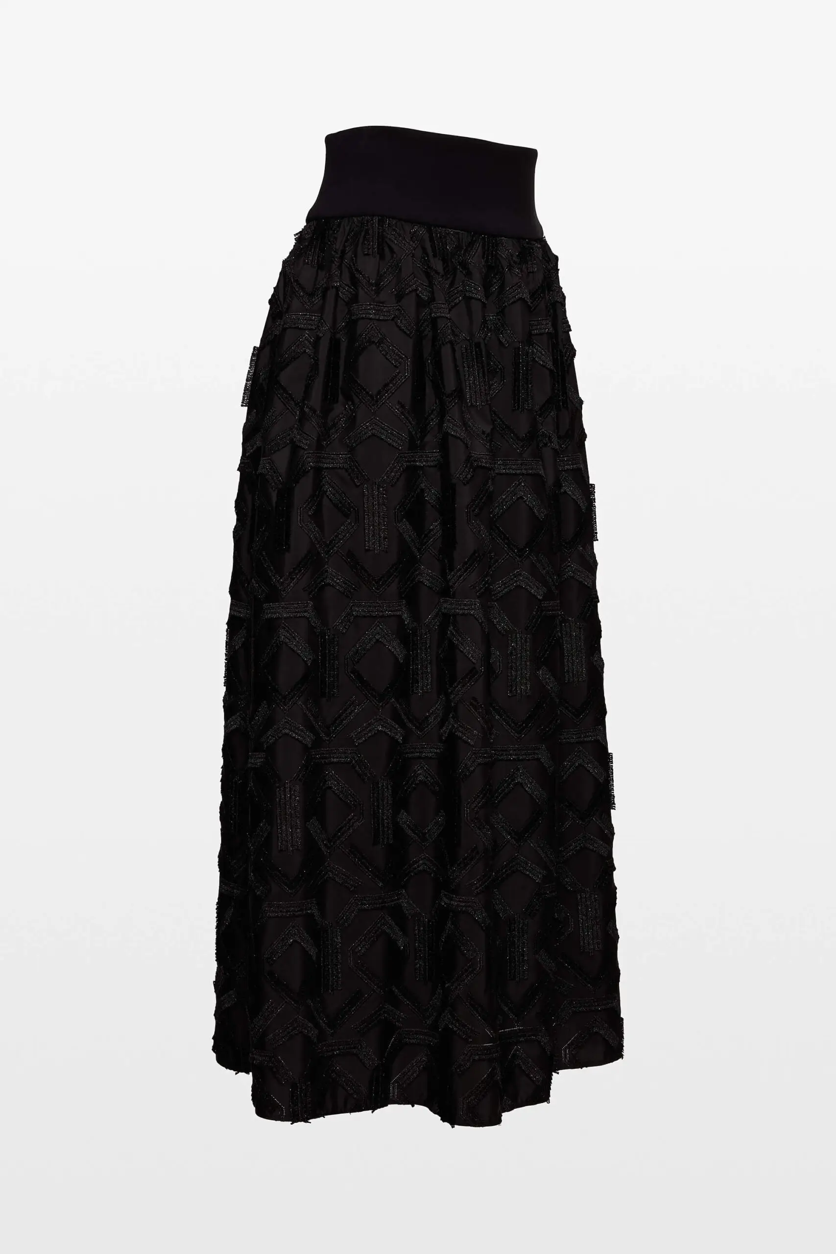 Geometric Embroidered A-Line Skirt 2 Geometric Embroidered A-Line Skirt