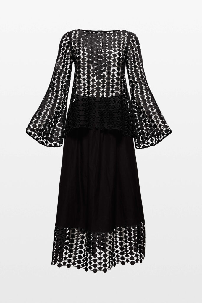 Geometric Lace Two-Piece Set
