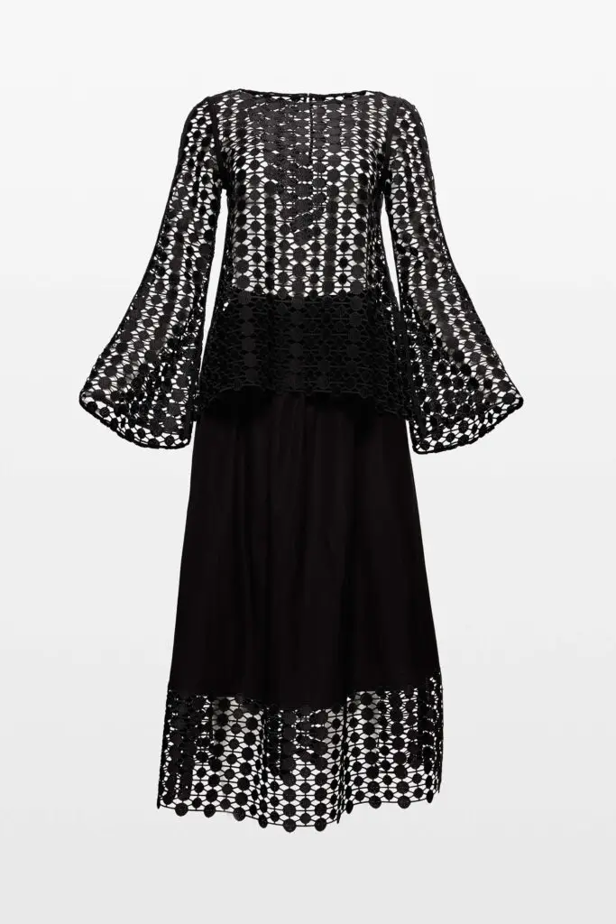 Geometric Lace Two-Piece Set
