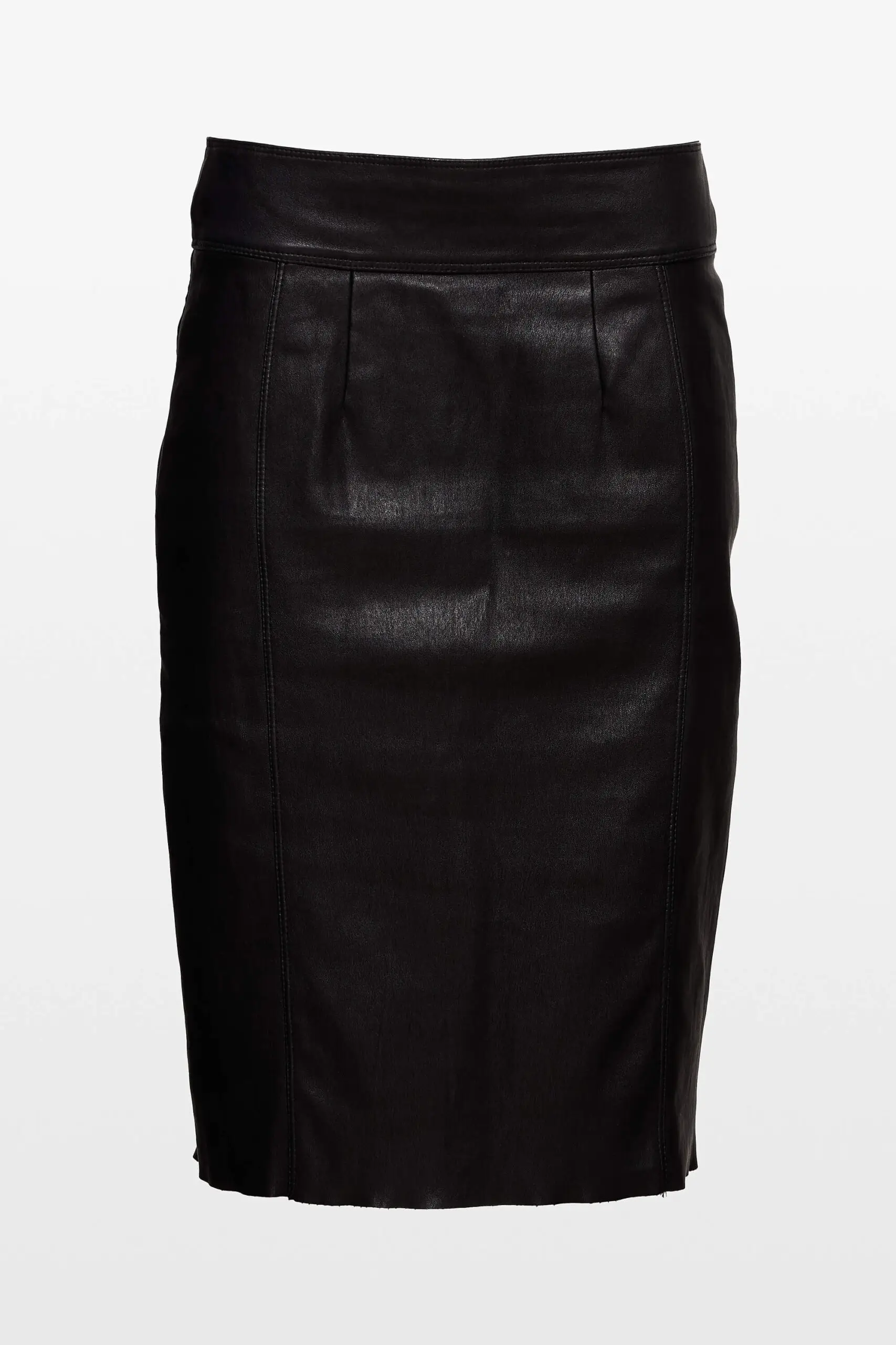 Black Lambskin Leather Pencil Skirt 1 Black Lambskin Leather Pencil Skirt