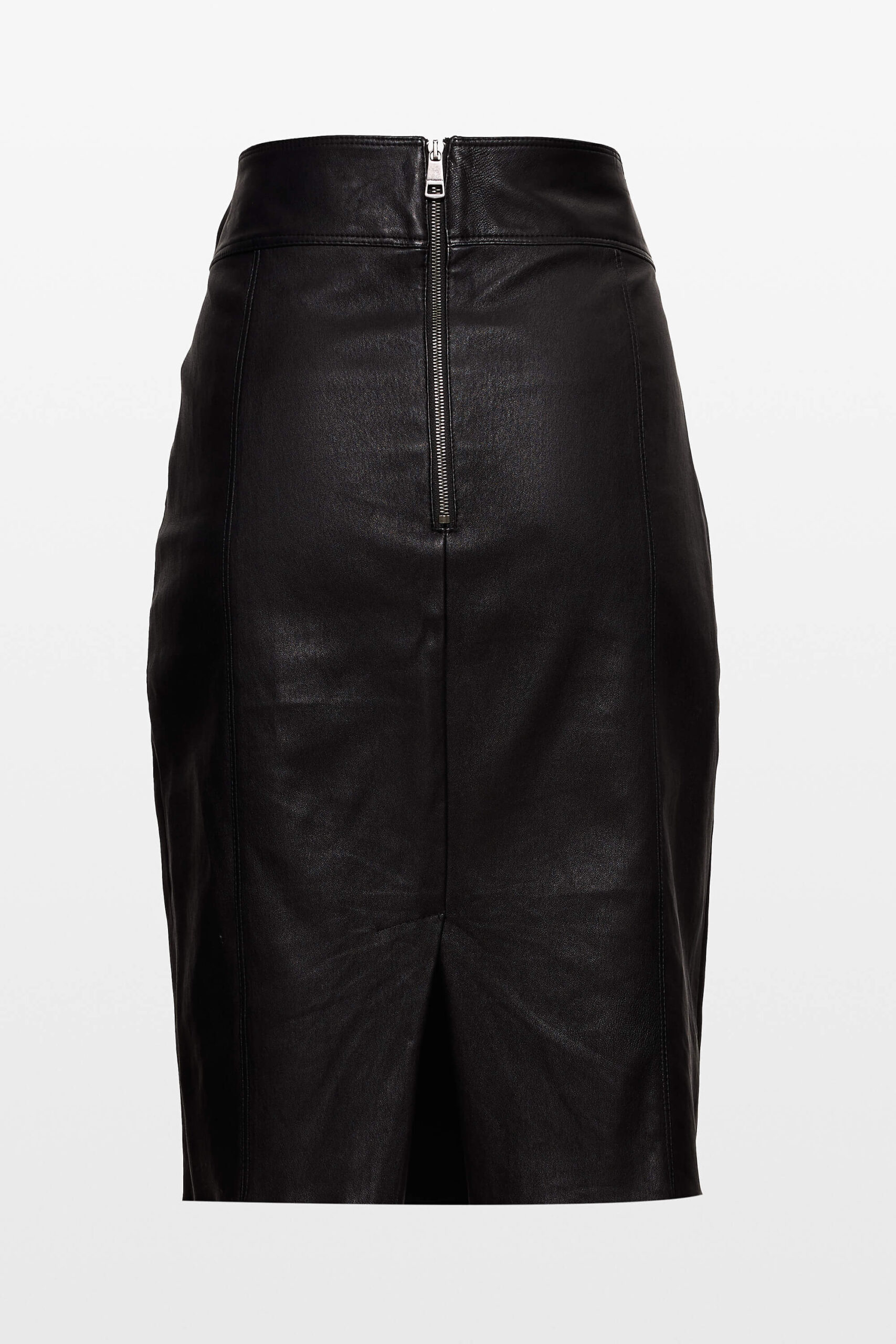 Black Lambskin Leather Pencil Skirt 2 Black Lambskin Leather Pencil Skirt