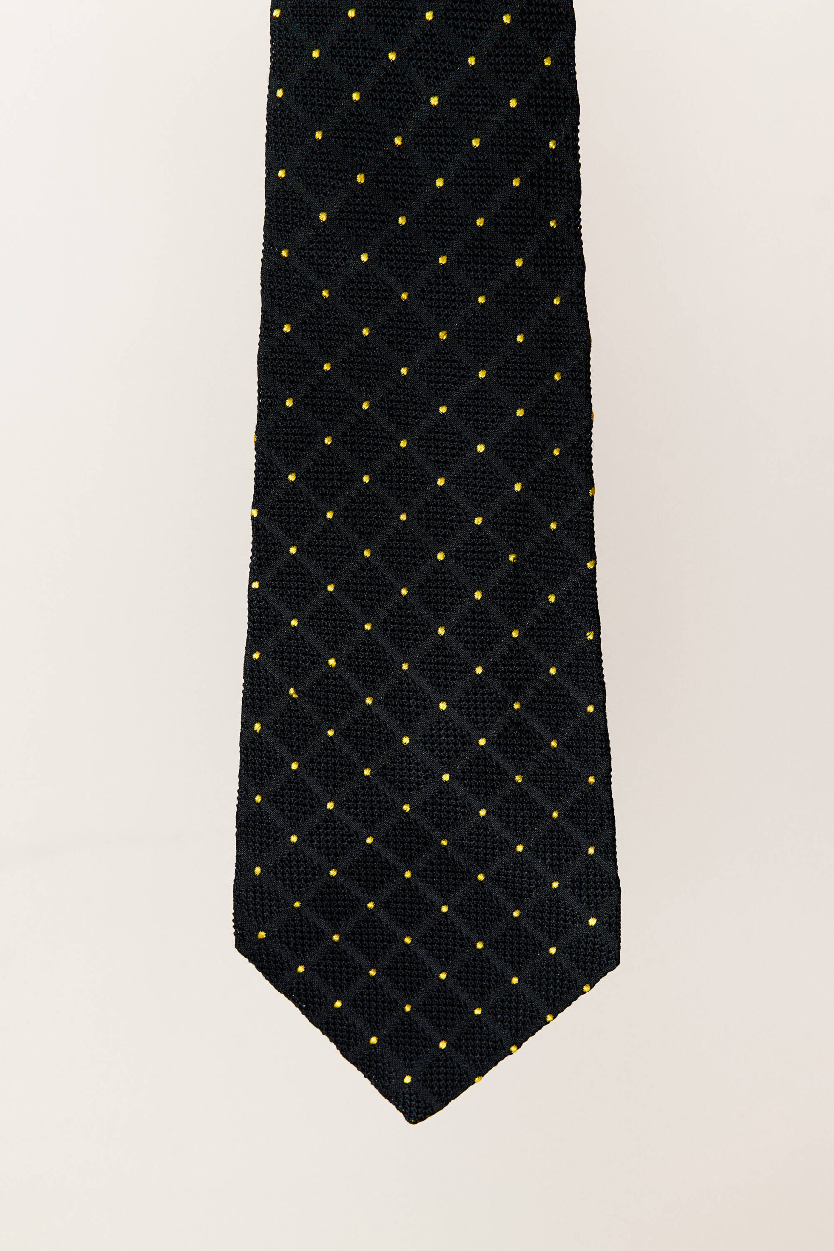 Knit Navy Polka Dot Tie 1 Knit Navy Polka Dot Tie