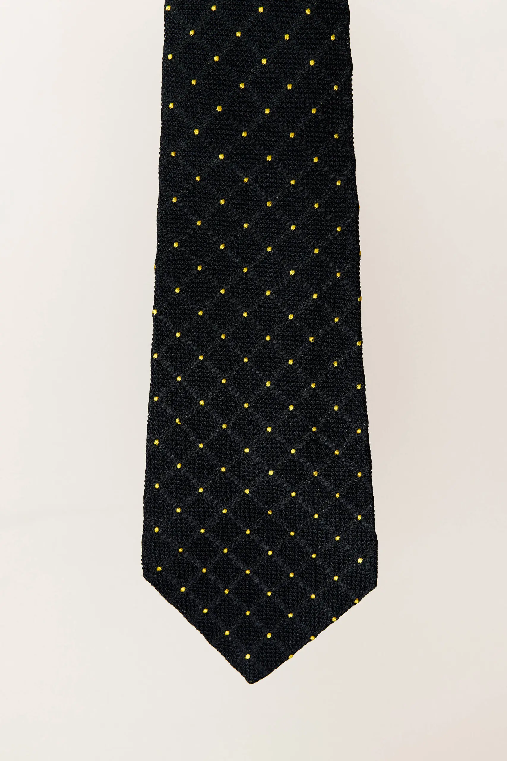 Knit Navy Polka Dot Tie 1 Knit Navy Polka Dot Tie
