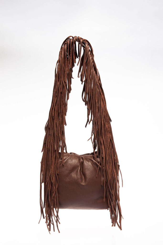 Scripsense 5 Fringed Leather Shoulder Bag