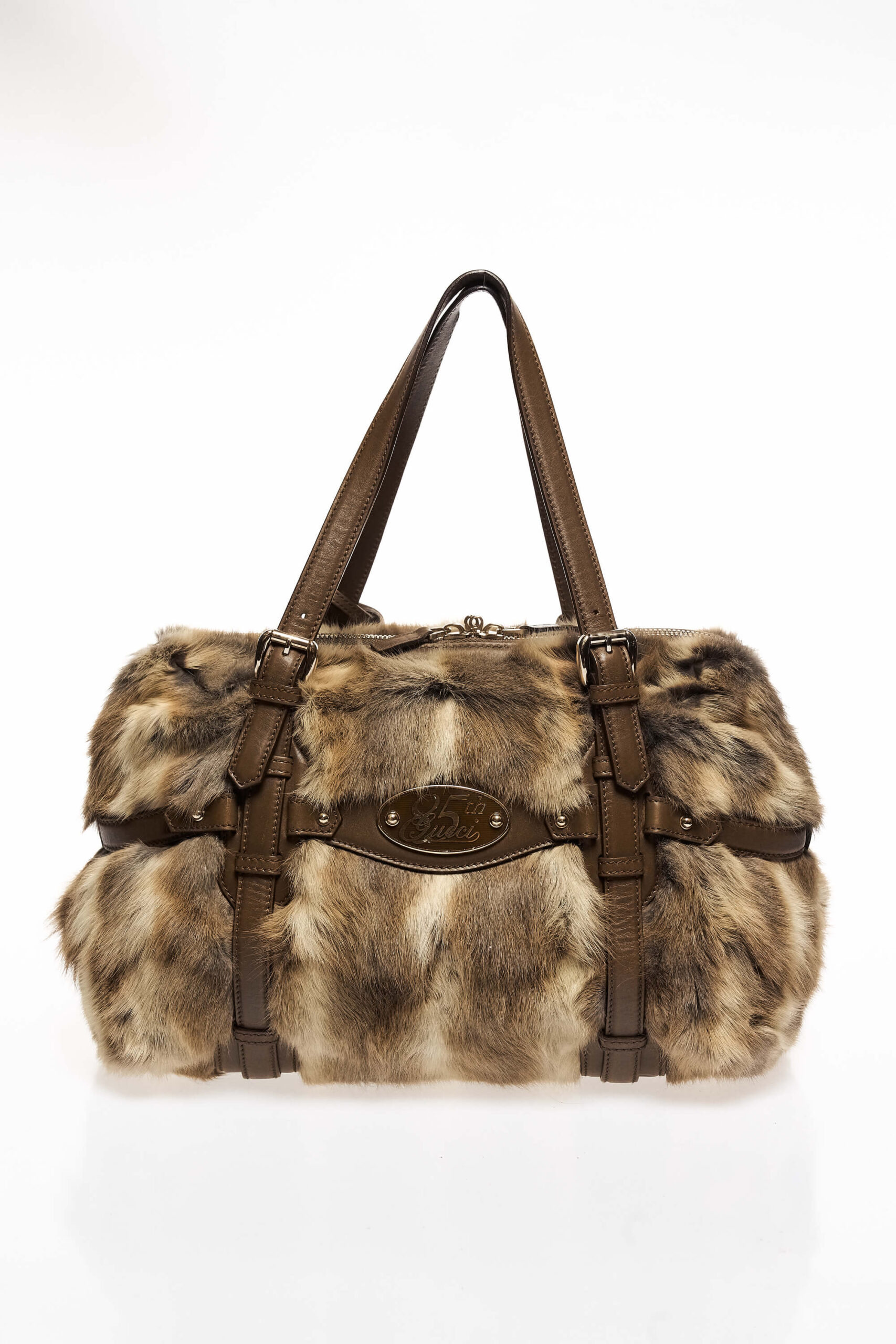 85Th Anniversary Fur Boston Bag Rare 1 85th Anniversary Fur Boston Bag Rare