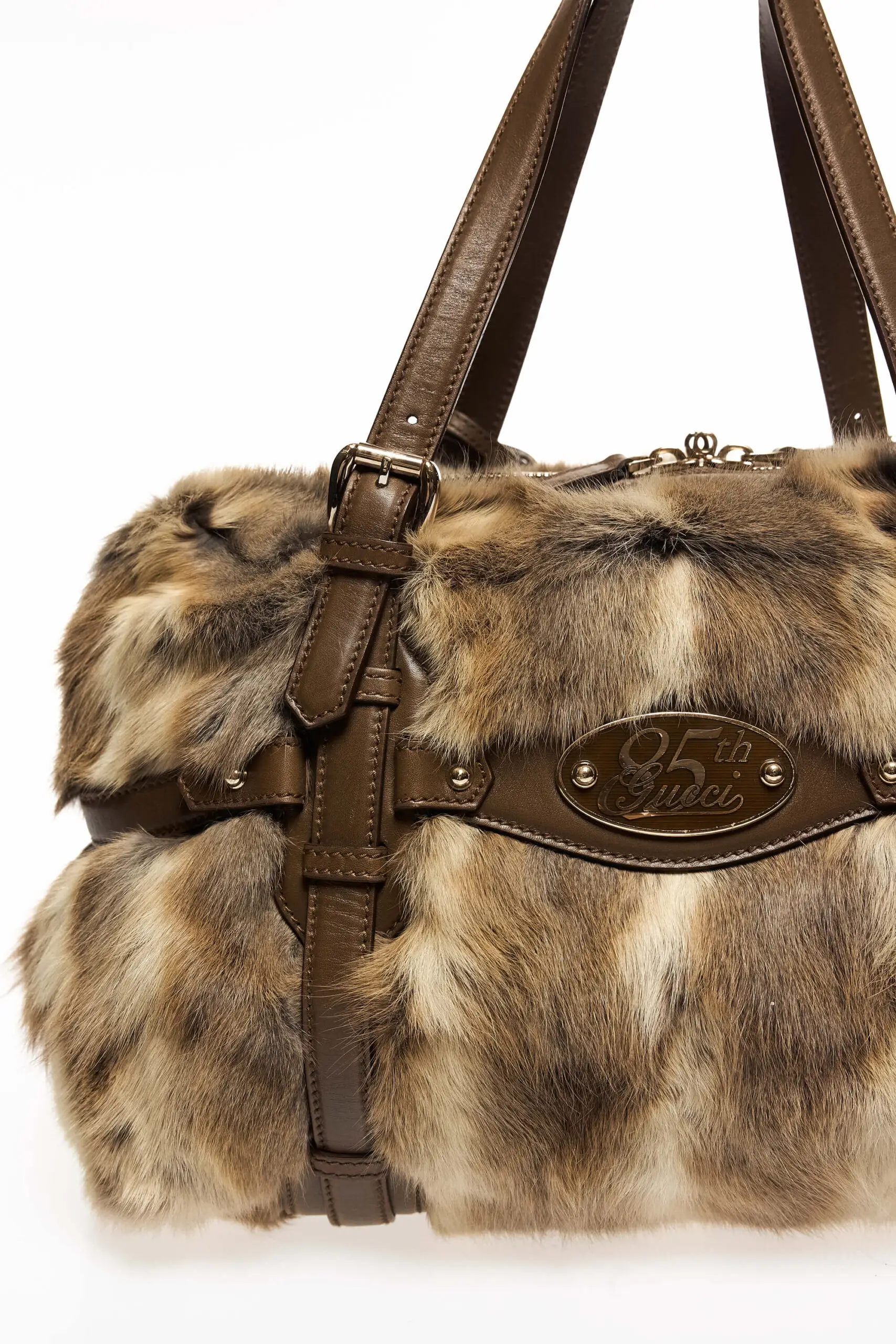 85Th Anniversary Fur Boston Bag Rare 2 85th Anniversary Fur Boston Bag Rare