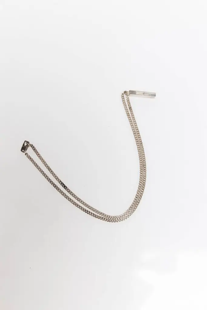 Sterling Silver G Bar Pendant Chain Necklace