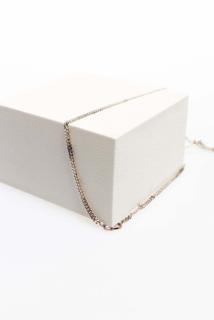 Sterling Silver G Bar Pendant Chain Necklace