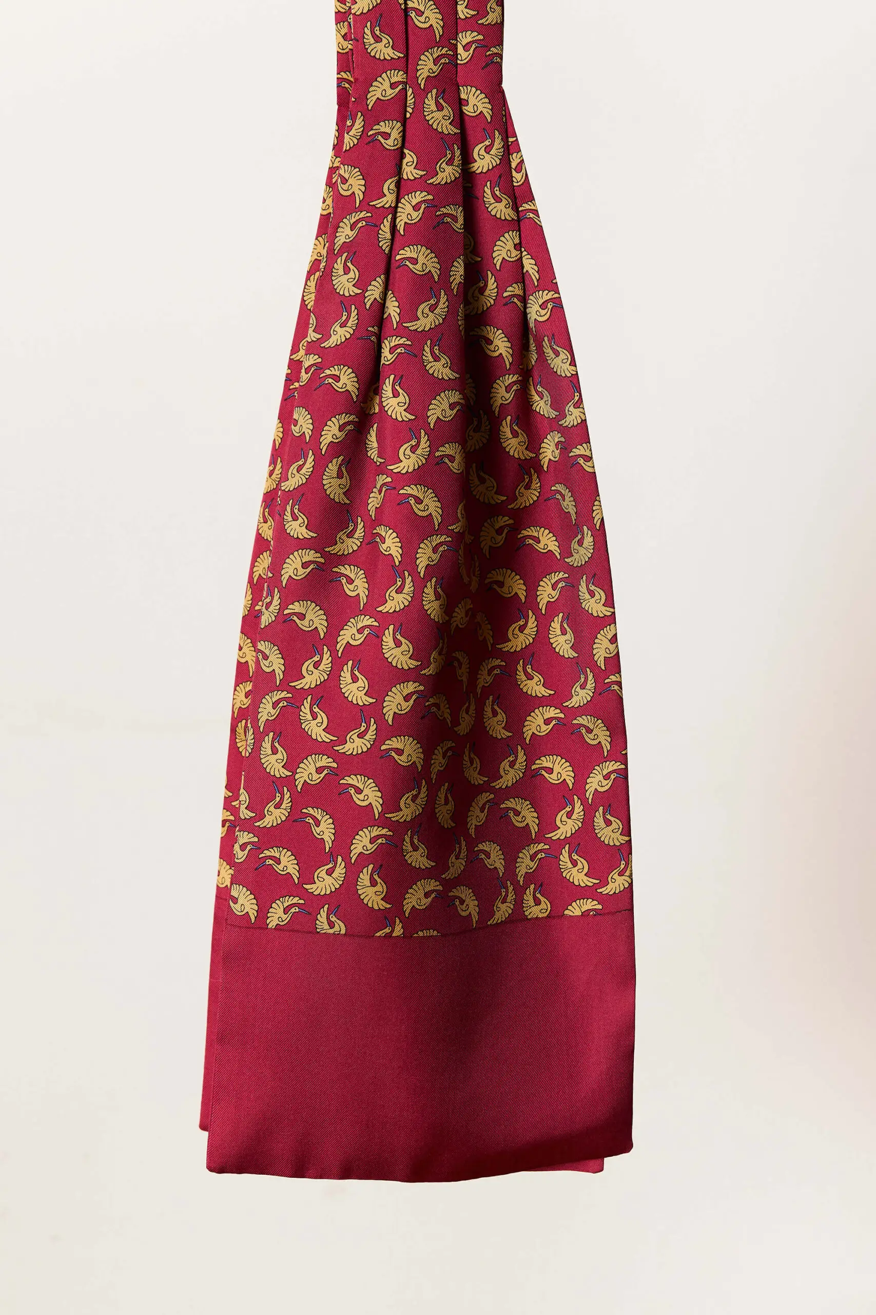 Crane Bird Ascot Tie 1 Crane Bird Ascot Tie