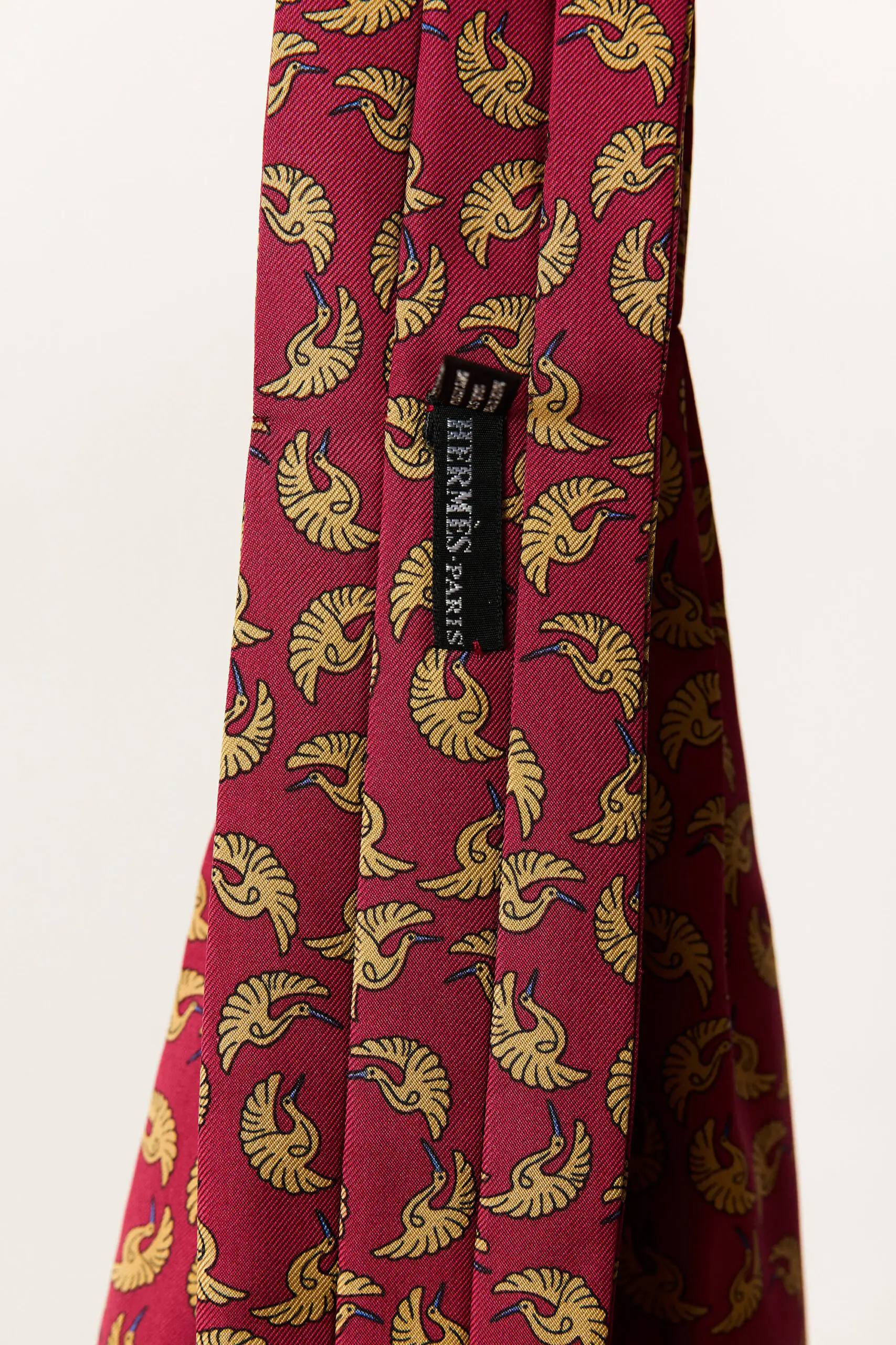 Crane Bird Ascot Tie 3 Crane Bird Ascot Tie