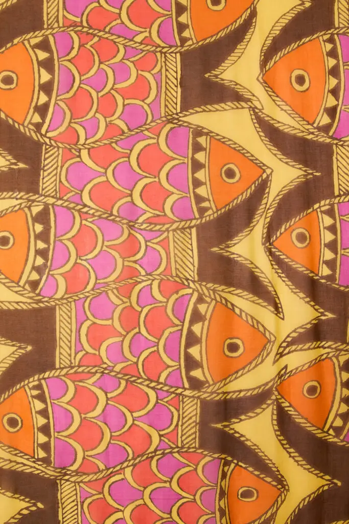 Fish Print Scarf Pareo 160