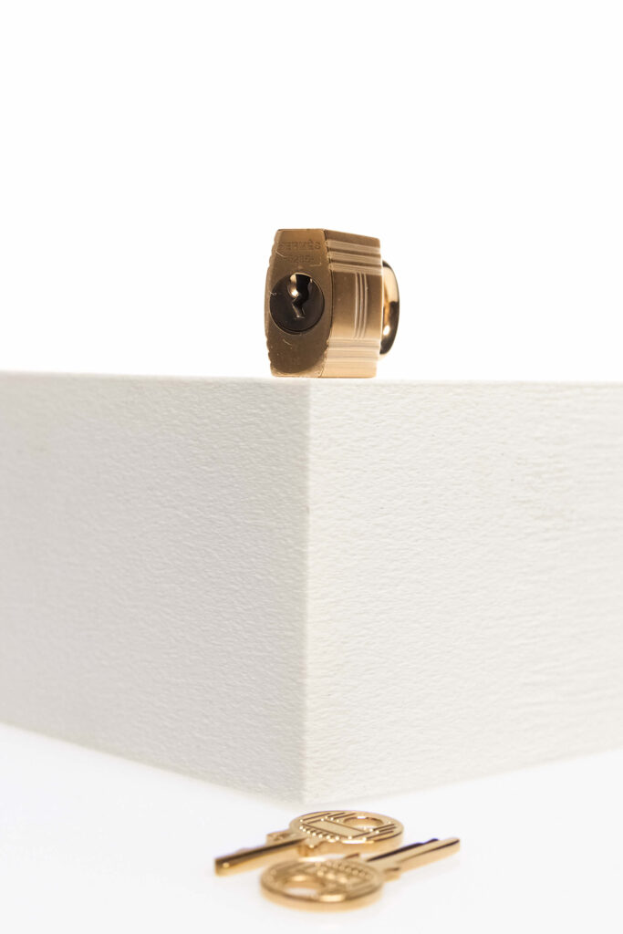 Gold Cadena Padlock & Key Set