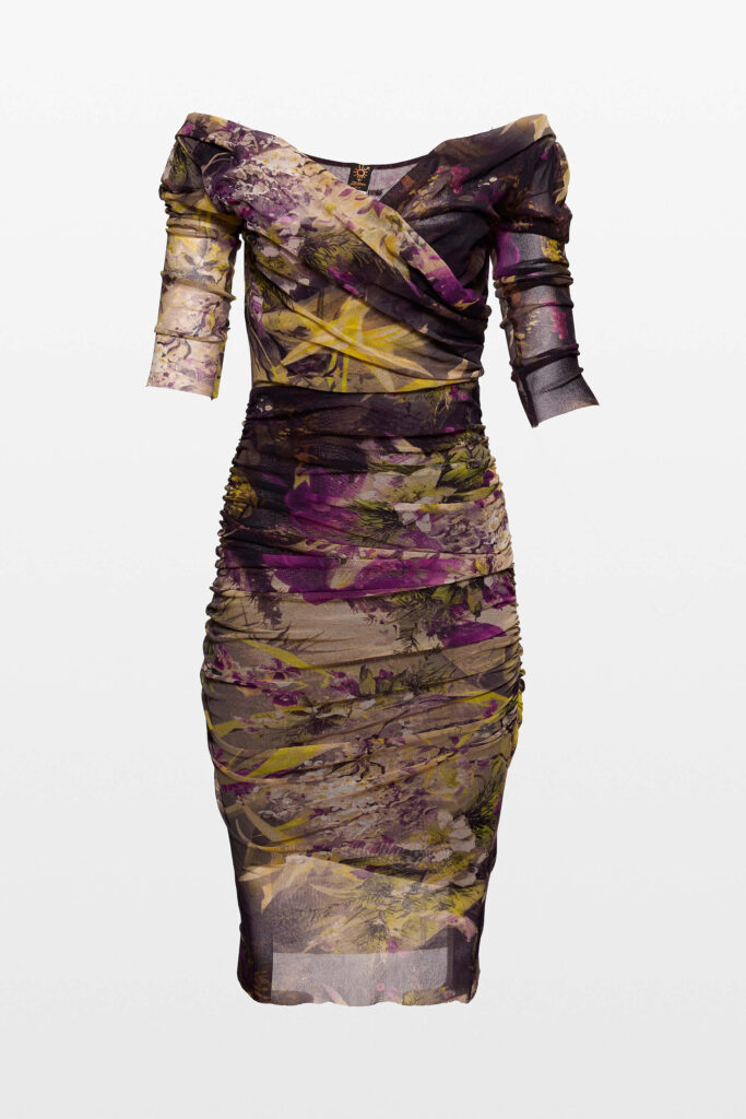 Soleil Cowl Neck Midi Dress