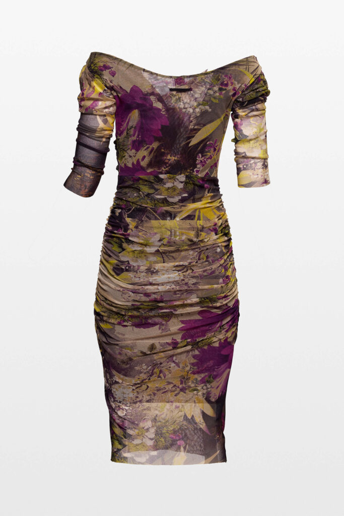 Soleil Cowl Neck Midi Dress