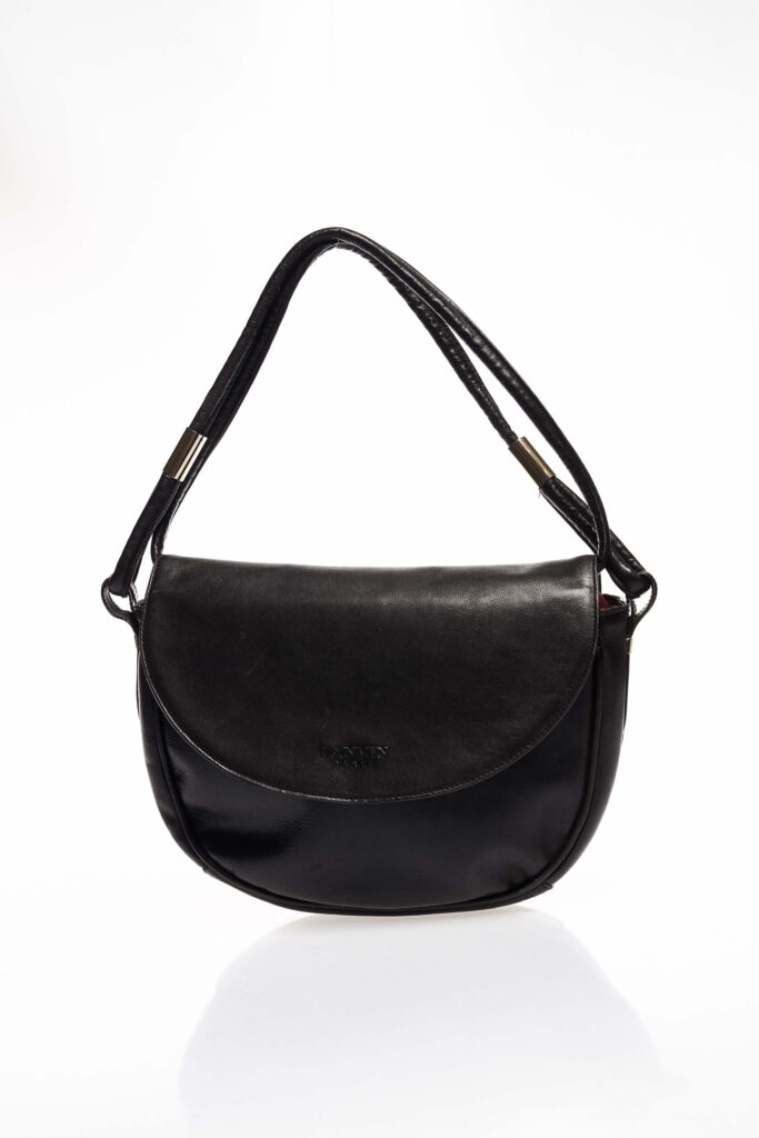 Scripsense 4 Vintage Black Leather Shoulder Bag
