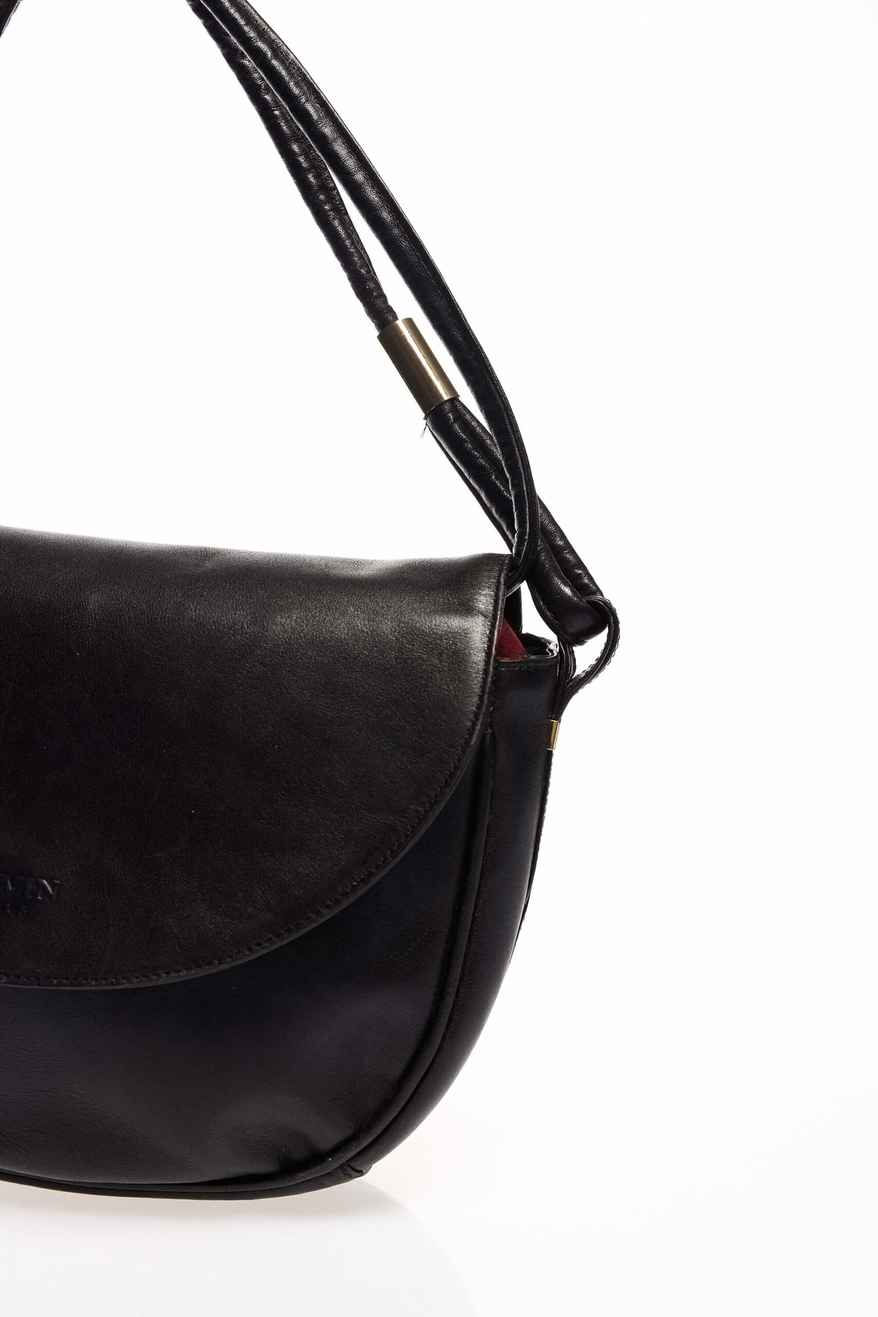 Vintage Black Leather Shoulder Bag 2 Vintage Black Leather Shoulder Bag