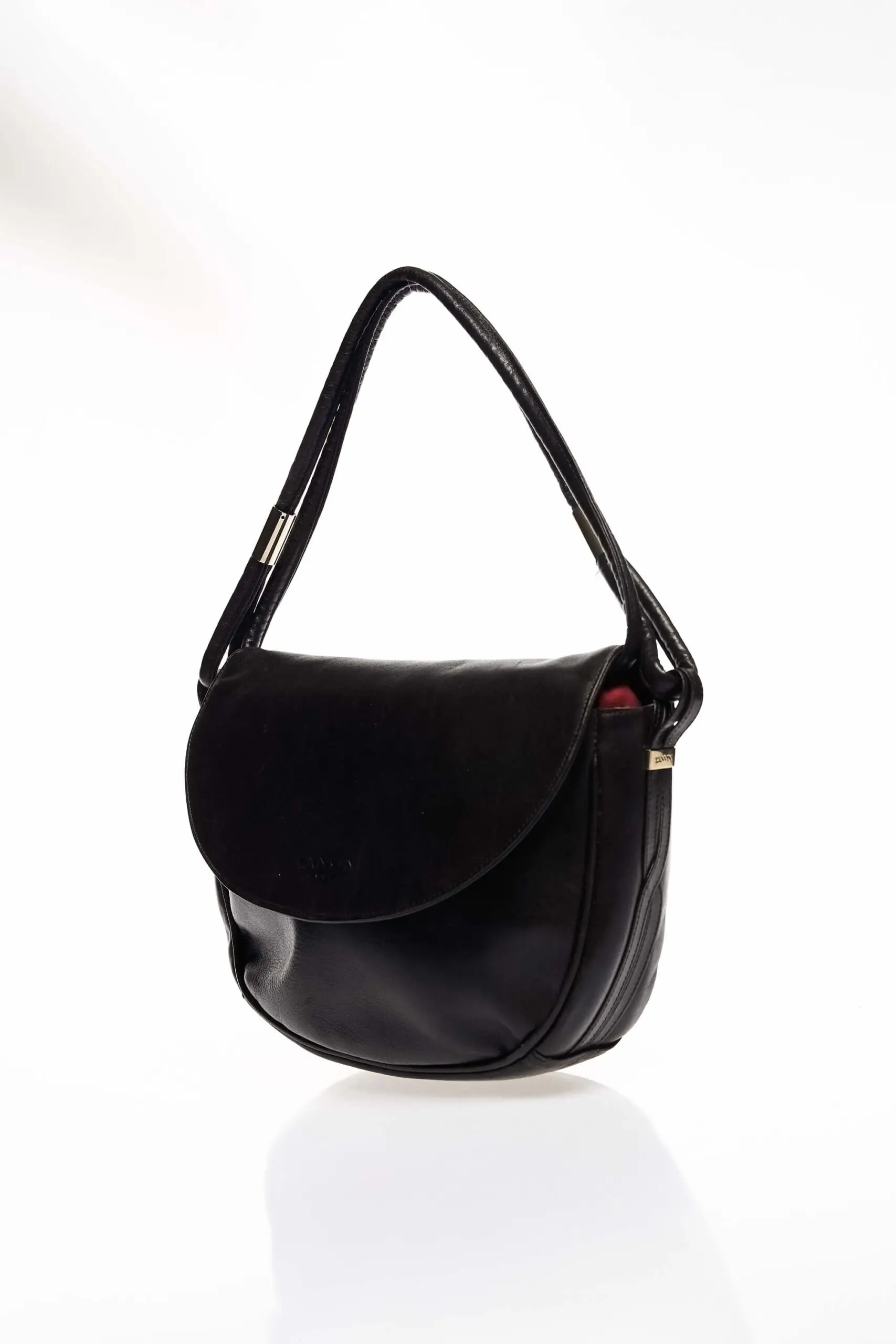 Vintage Black Leather Shoulder Bag 3 Vintage Black Leather Shoulder Bag