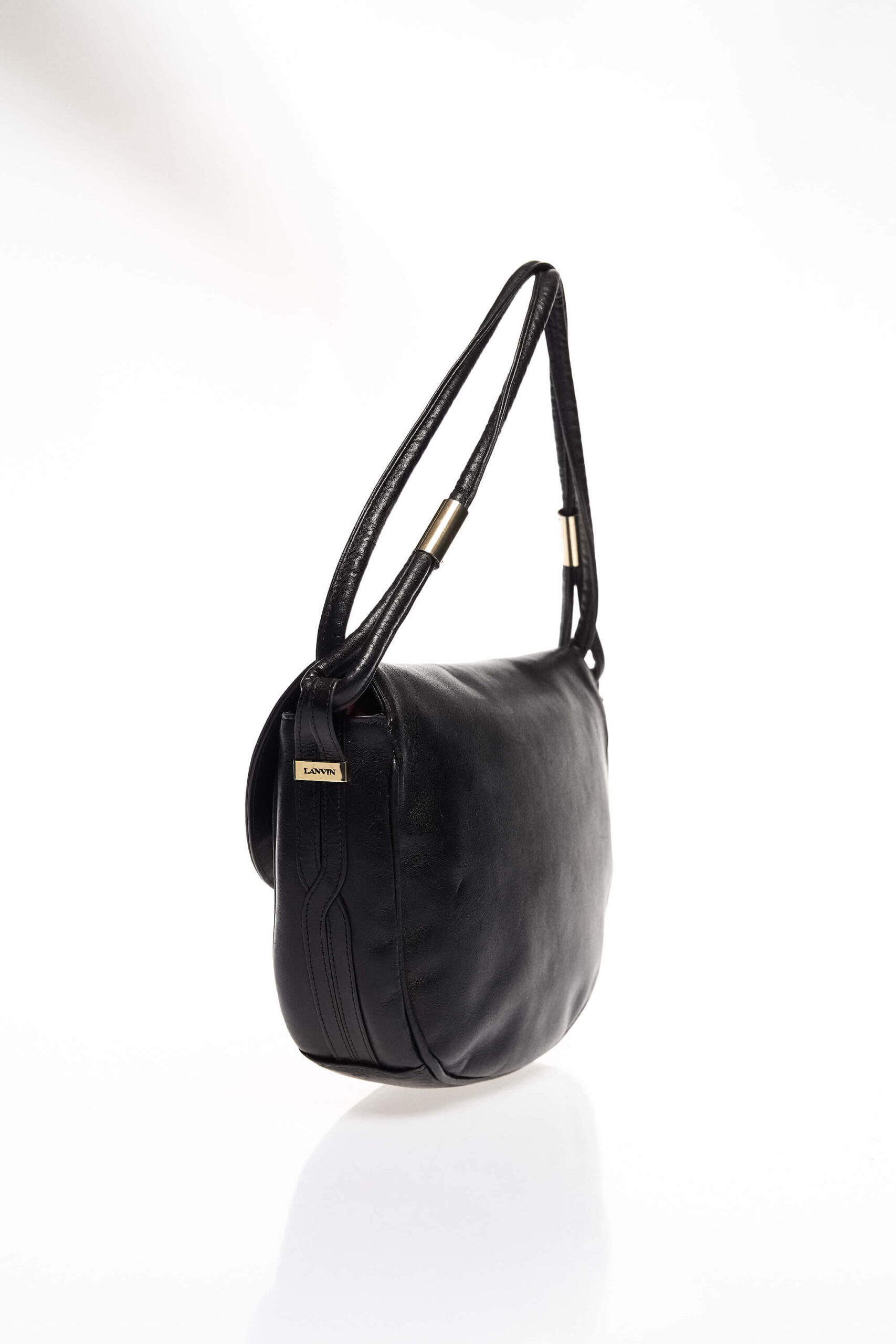 Vintage Black Leather Shoulder Bag 4 Vintage Black Leather Shoulder Bag