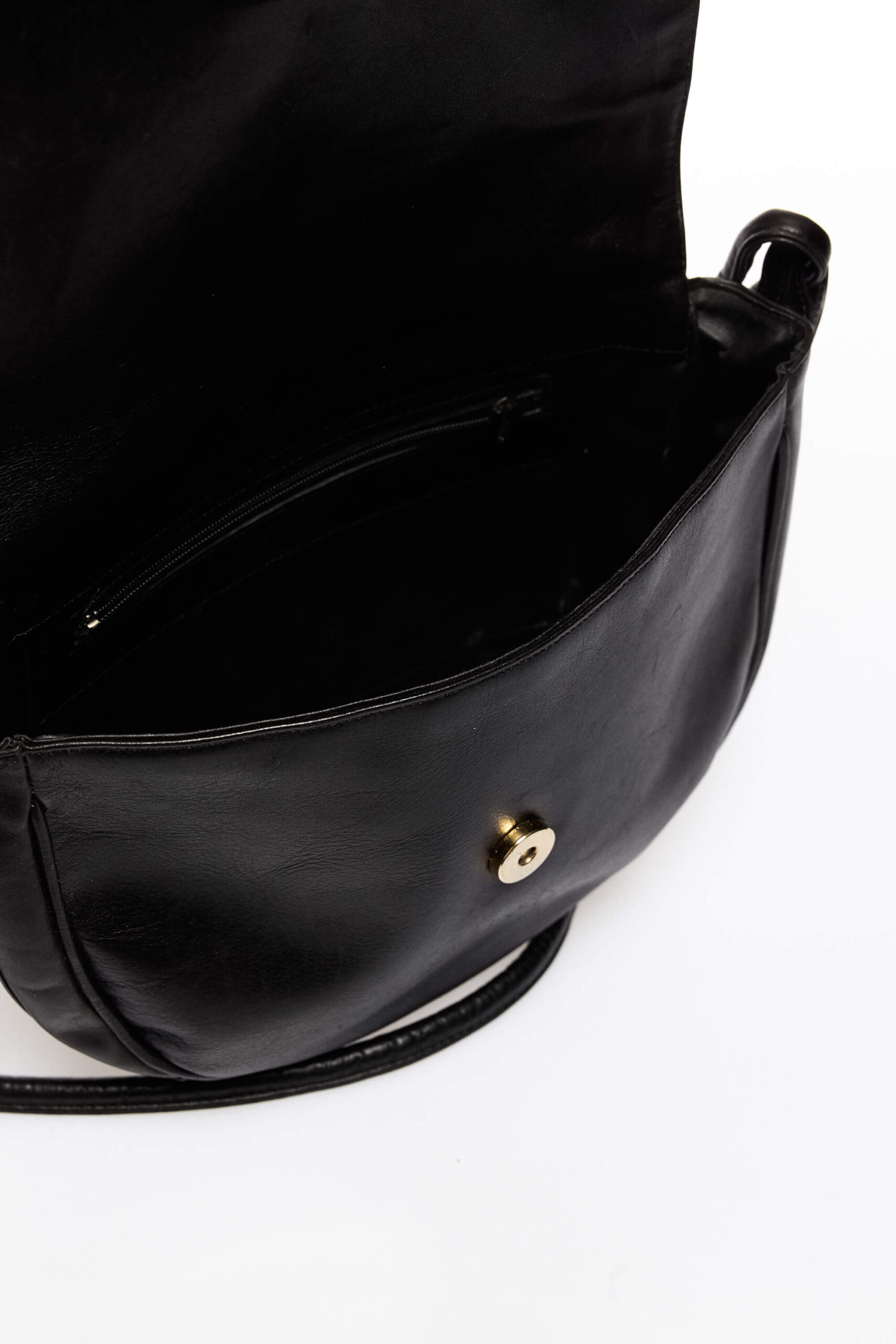 Vintage Black Leather Shoulder Bag 5 Vintage Black Leather Shoulder Bag