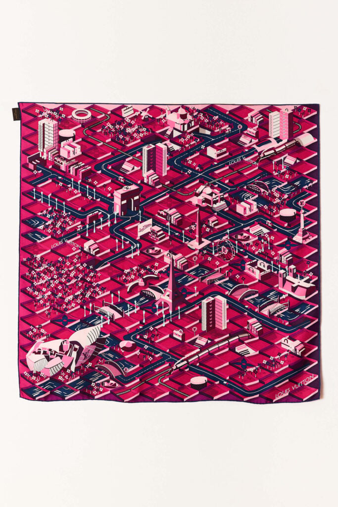 Cityscape Abstract Map Print Scarf 90