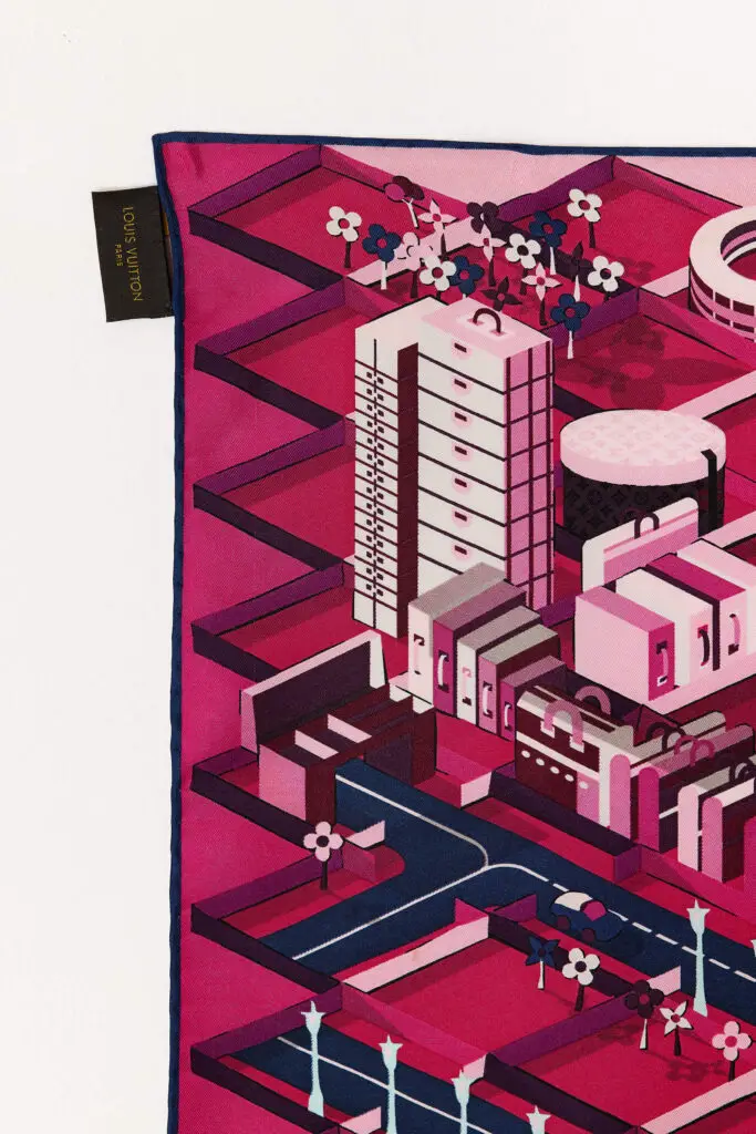 Cityscape Abstract Map Print Scarf 90