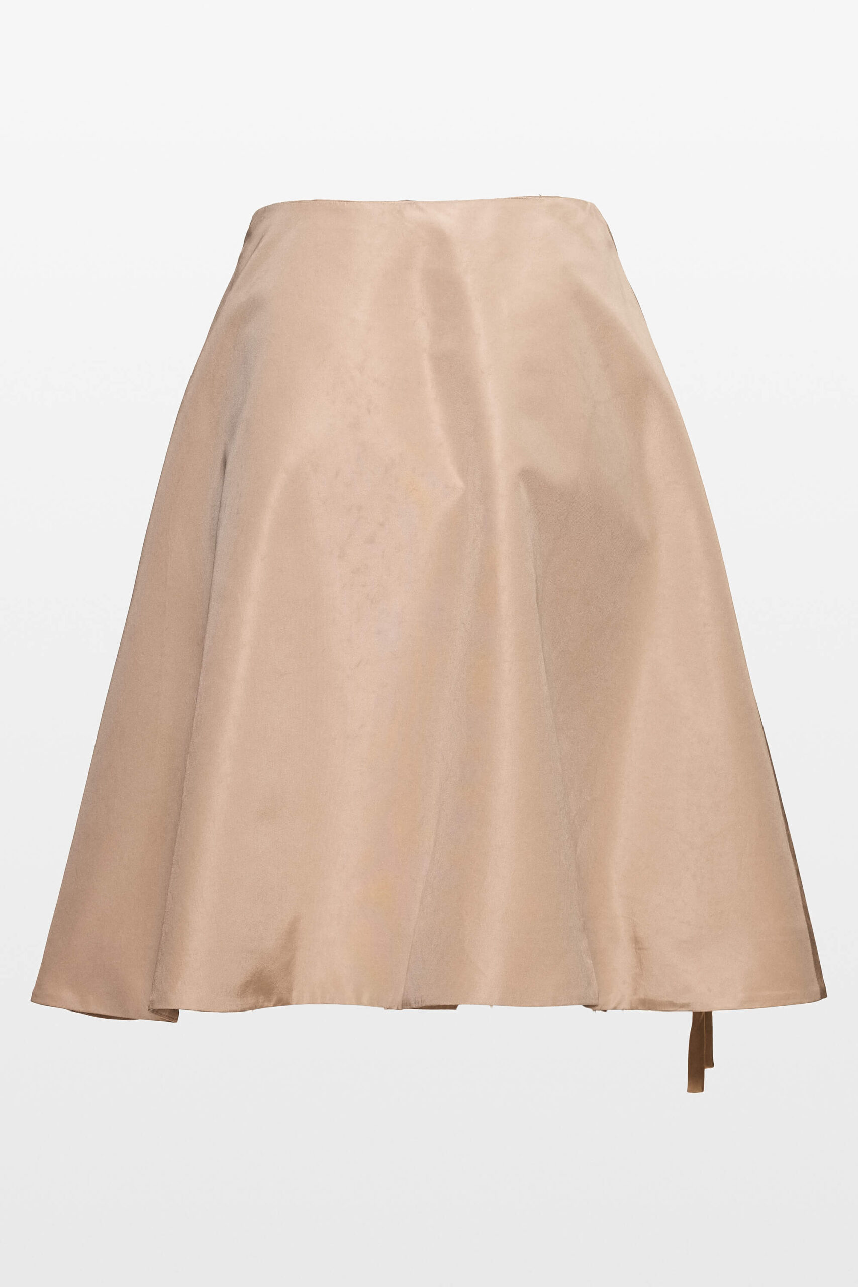 Silk Satin A Line Skirt With Bow Detail 3 Silk Satin A Line Skirt with Bow Detail