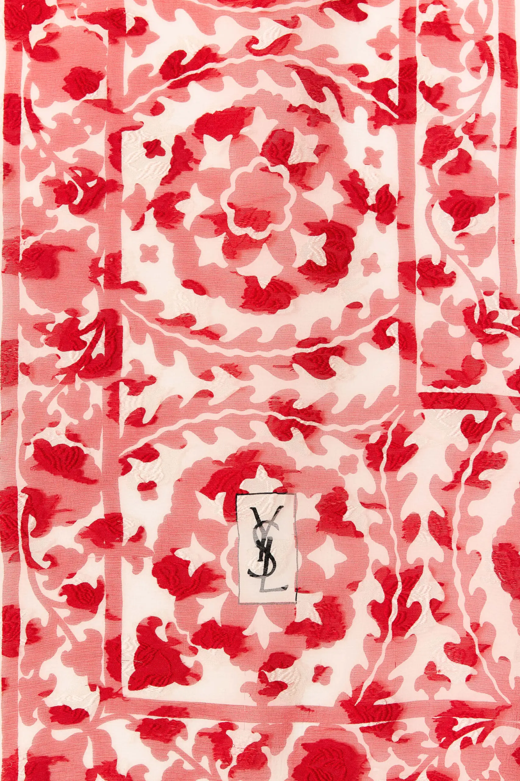Embossed Silk Floral Scarf 140 1 Embossed Silk Floral Scarf 140