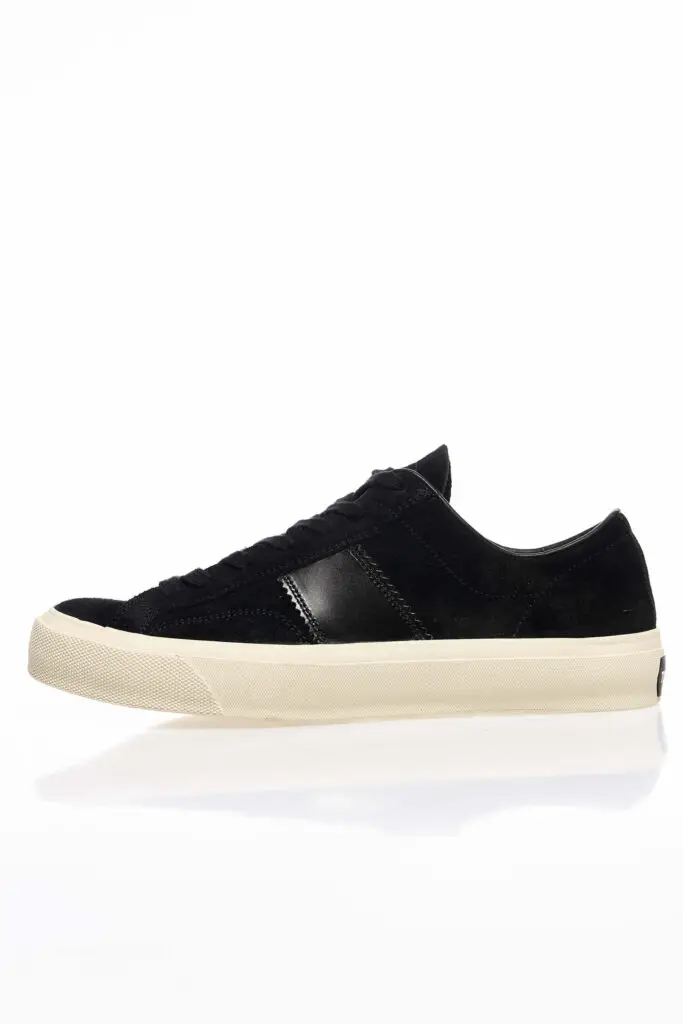Black Suede Leather Sneakers